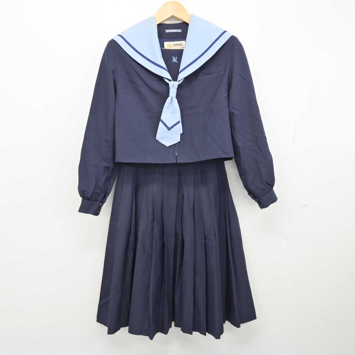 【中古】愛知県 幸田町立南部中学校 女子制服 3点 (セーラー服・スカート) sf059339