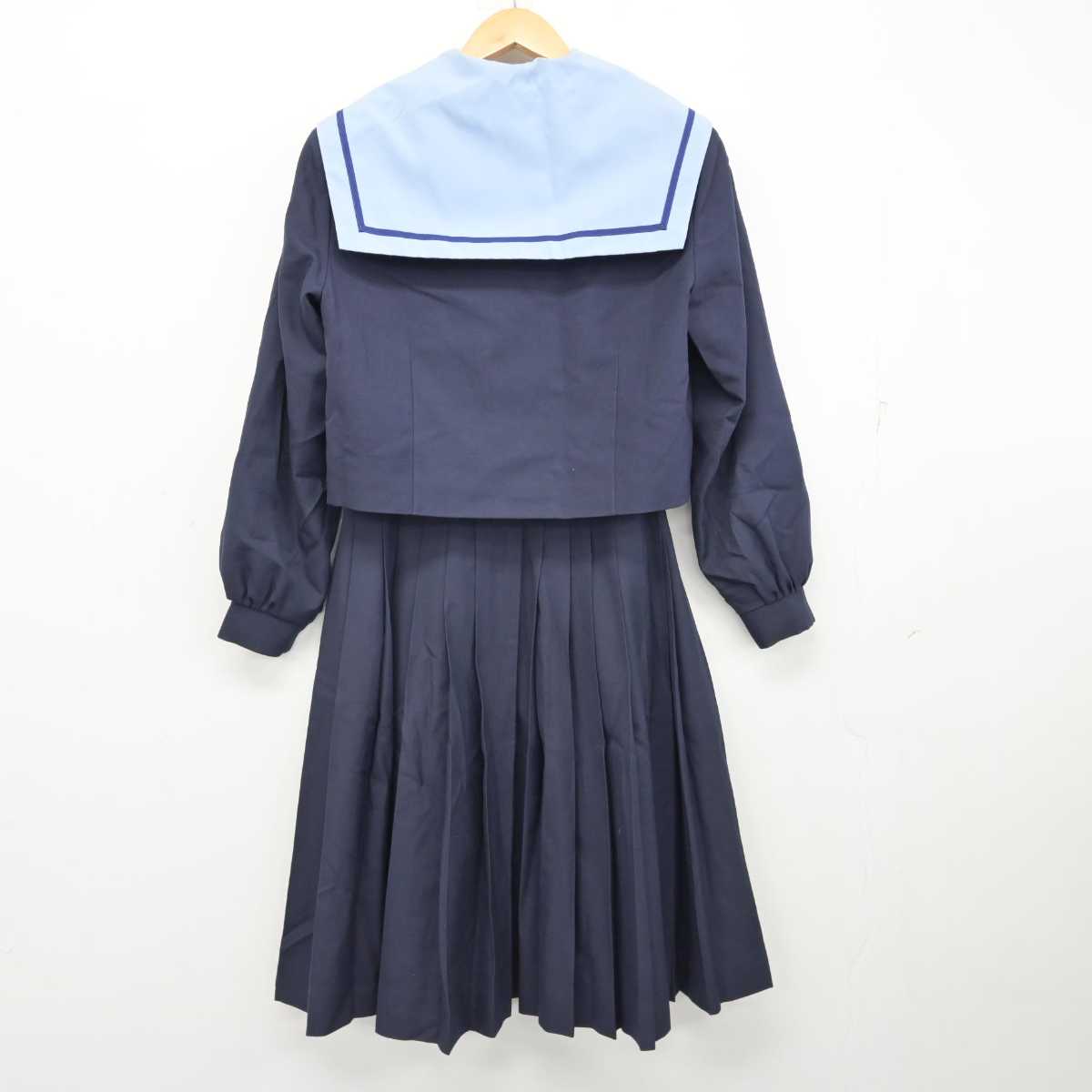 【中古】愛知県 幸田町立南部中学校 女子制服 3点 (セーラー服・スカート) sf059339