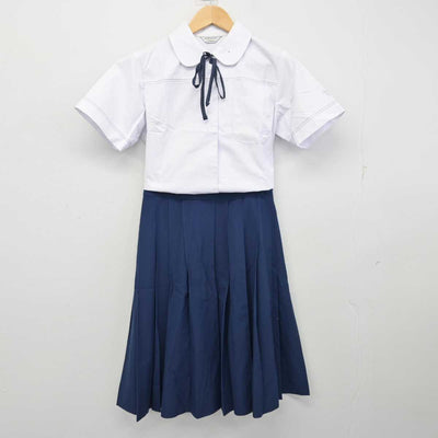 【中古】鹿児島県 西紫原中学校 女子制服 3点 (シャツ・スカート) sf059345