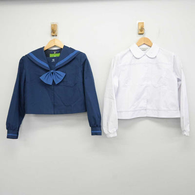 【中古】鹿児島県 西紫原中学校 女子制服 3点 (セーラー服・シャツ) sf059346