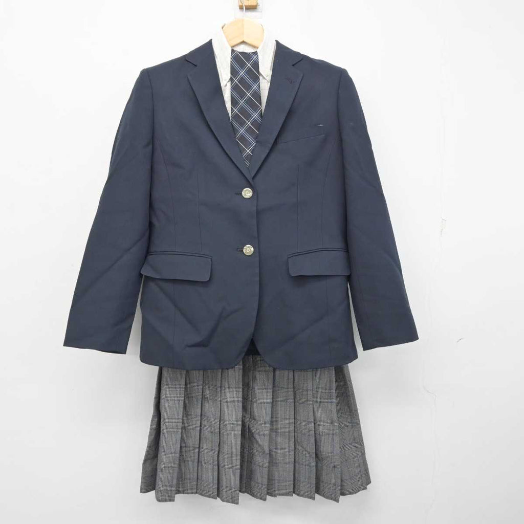 【中古】東京都 文教大学付属高等学校 女子制服 4点 (ブレザー・シャツ・スカート) sf059356