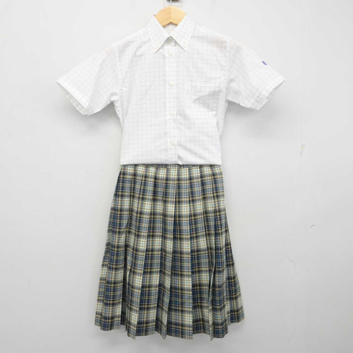 【中古】東京都 文教大学付属高等学校 女子制服 2点 (シャツ・スカート) sf059357