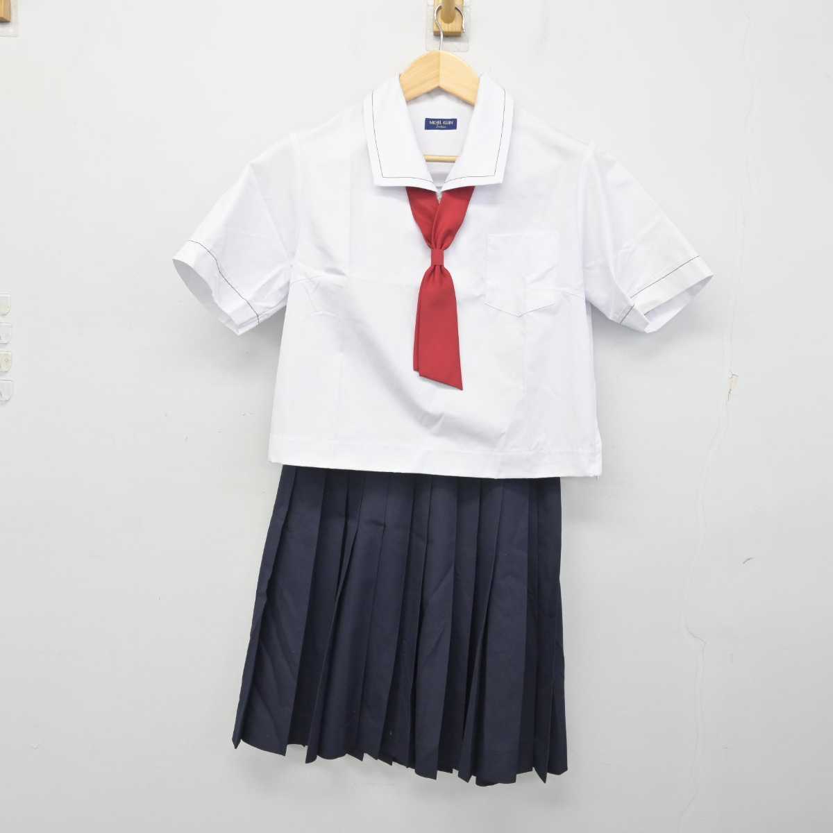 【中古】愛知県 高師台中学校 女子制服 4点 (シャツ・スカート) sf059385