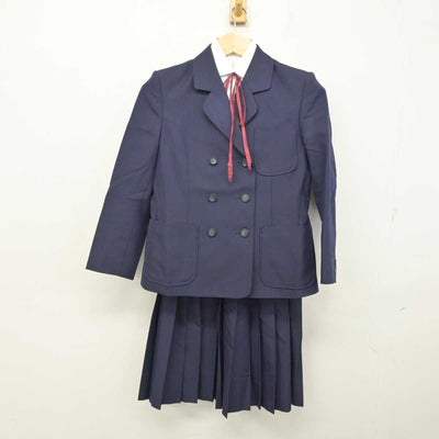 【中古】愛媛県 桑原中学校 女子制服 5点 (ブレザー・ベスト・シャツ・スカート) sf059386