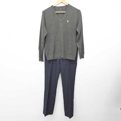 【中古】京都府 鴨沂高等学校 男子制服 4点 (ブレザー・ニット・ズボン) sf059400