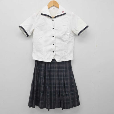 【中古】福岡県 福岡県立若松高等学校/旧制服 女子制服 2点 (シャツ・スカート) sf059414