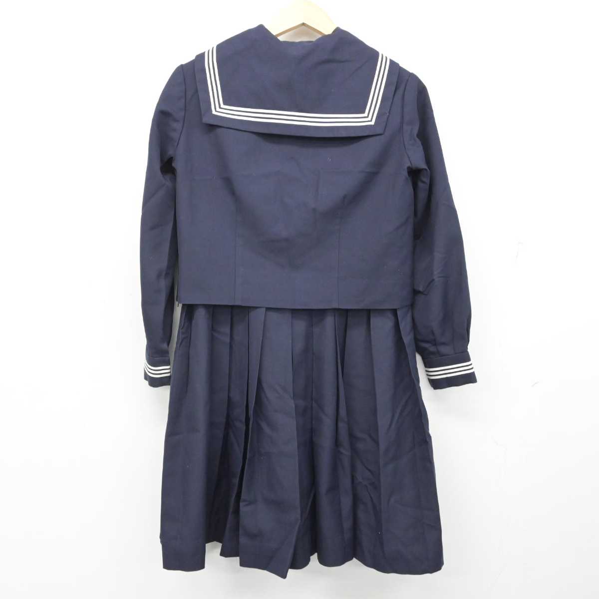 【中古】神奈川県 潮田中学校 女子制服 2点 (セーラー服・ジャンパースカート) sf059416