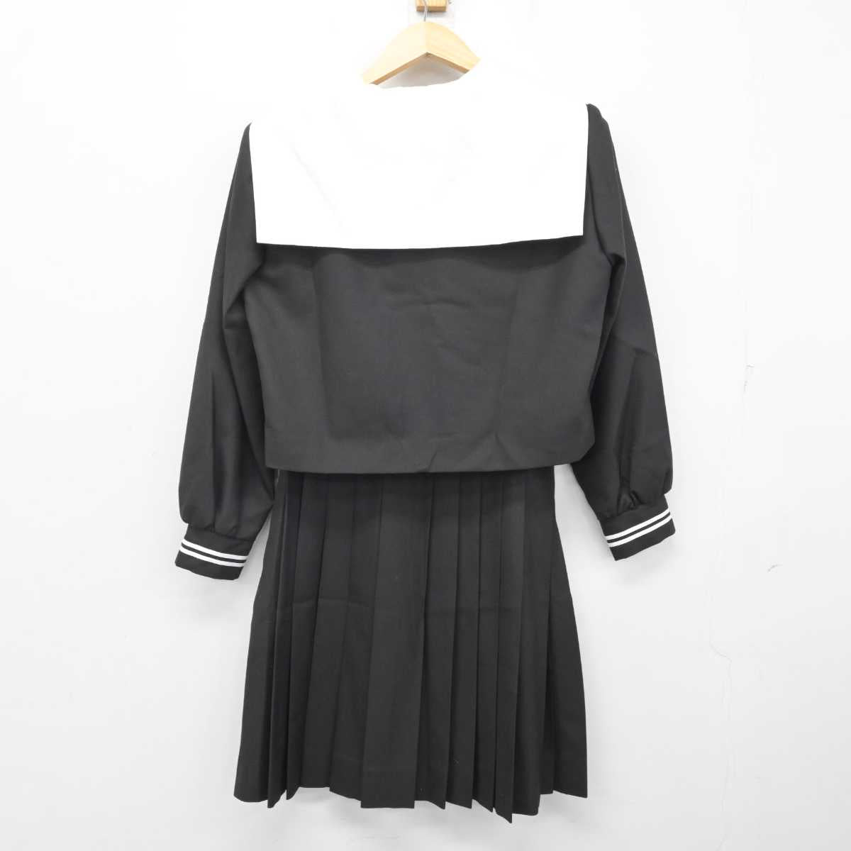 【中古】栃木県 足利短期大学附属高等学校 女子制服 2点 (セーラー服・スカート) sf059423