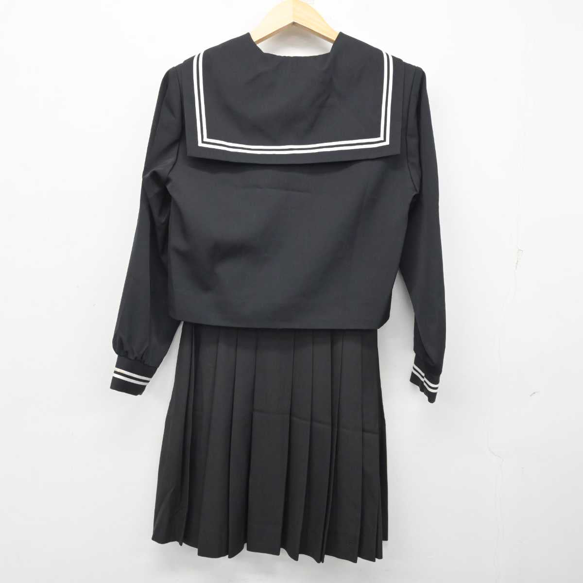 【中古】栃木県 足利短期大学附属高等学校 女子制服 3点 (セーラー服・スカート) sf059424