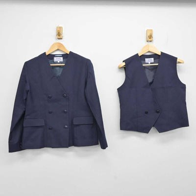 【中古】兵庫県 広嶺中学校 女子制服 3点 (ブレザー・ベスト・スカート) sf059429