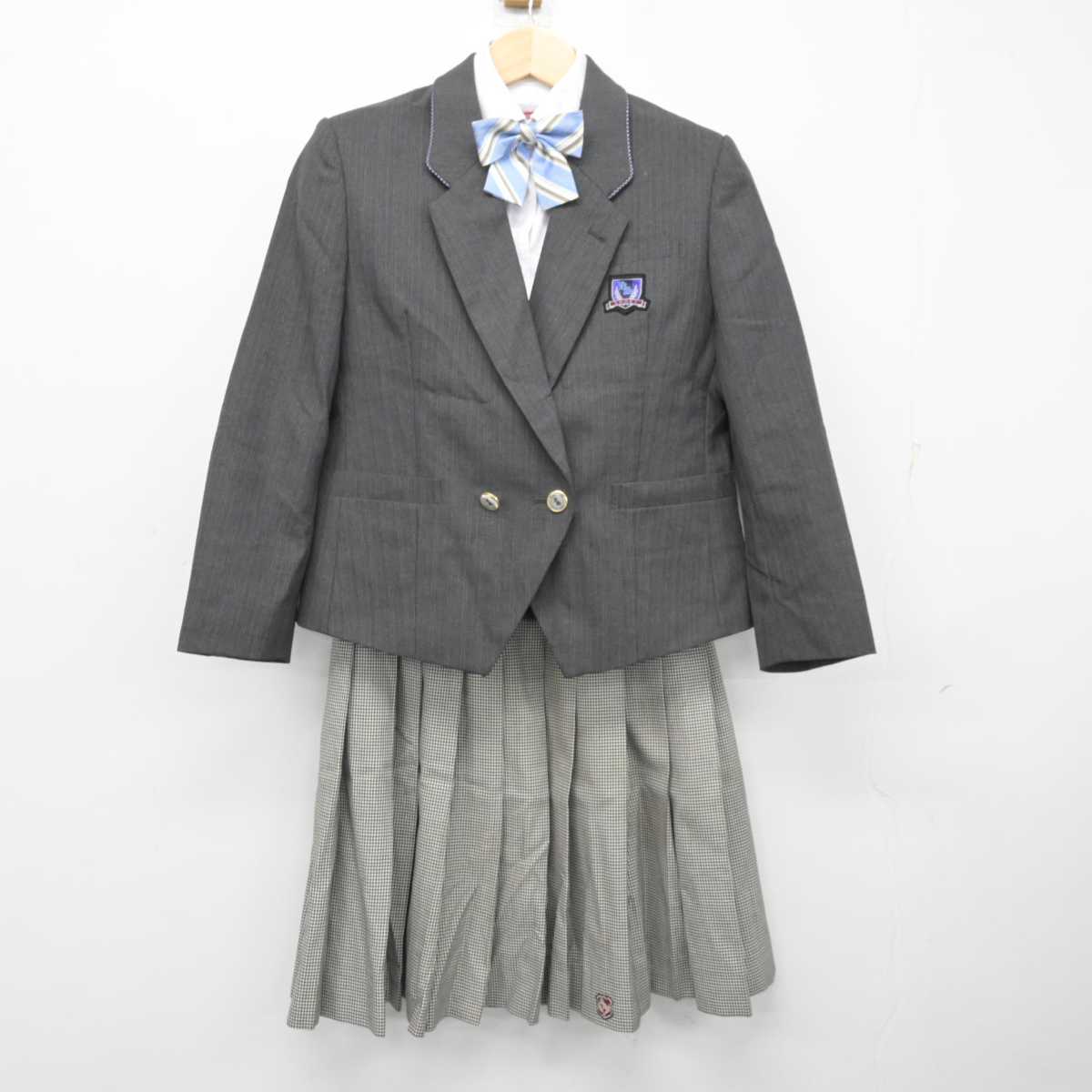 【中古】京都府 京都翔英高等学校 女子制服 4点 (ブレザー・シャツ・スカート) sf059441