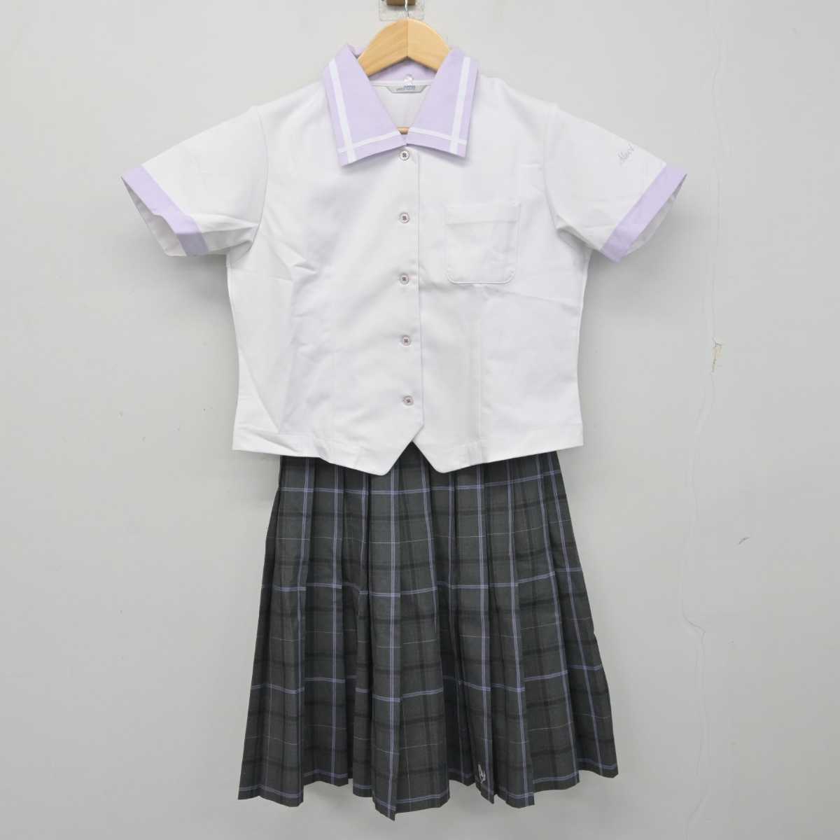 【中古】京都府 京都翔英高等学校 女子制服 3点 (シャツ・スカート) sf059443