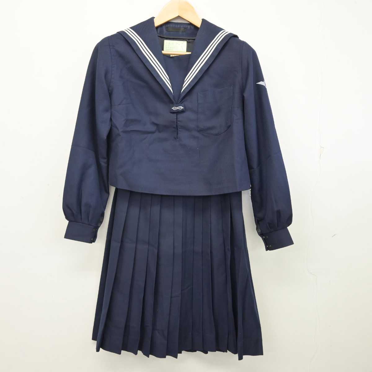 【中古】大分県 大分上野丘高等学校 女子制服 2点 (セーラー服・スカート) sf059448