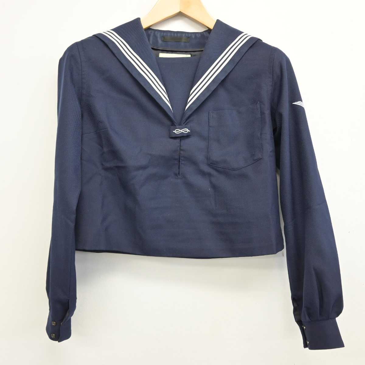 【中古】大分県 大分上野丘高等学校 女子制服 2点 (セーラー服・スカート) sf059448