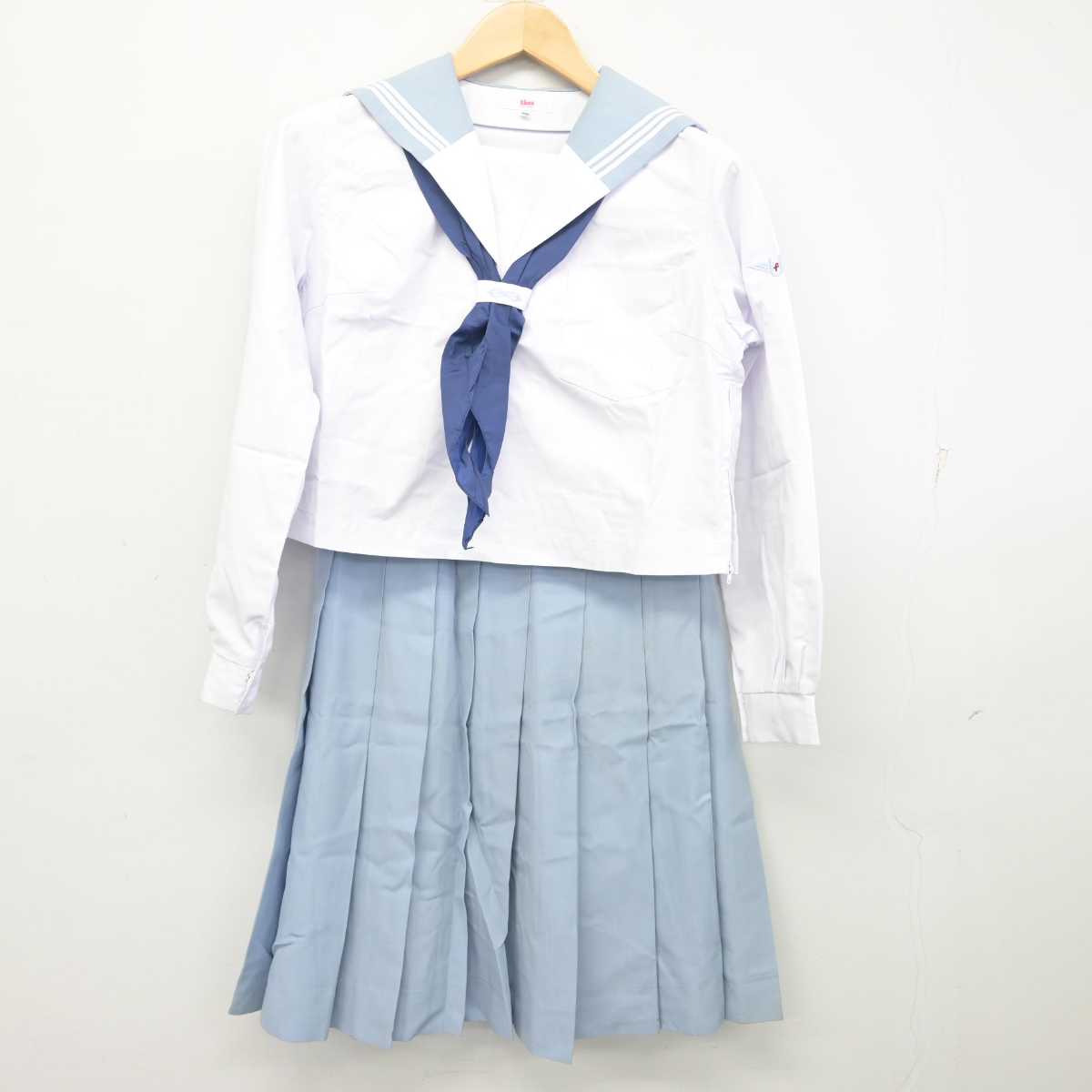 【中古】大分県 大分上野丘高等学校 女子制服 3点 (セーラー服・スカート) sf059449