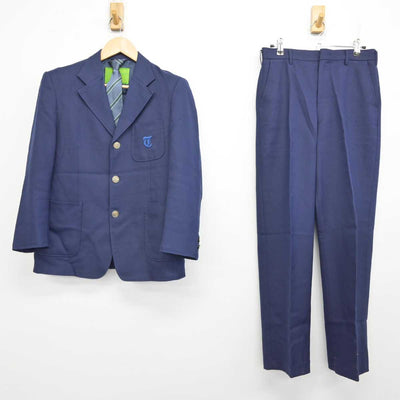 【中古】北海道 手稲中学校 男子制服 3点 (ブレザー・ズボン) sf059455