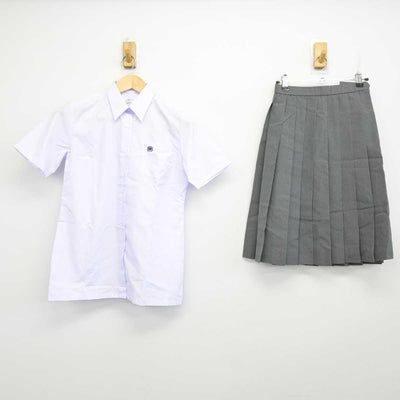 【中古】群馬県 矢中中学校 女子制服 2点 (シャツ・スカート) sf059457