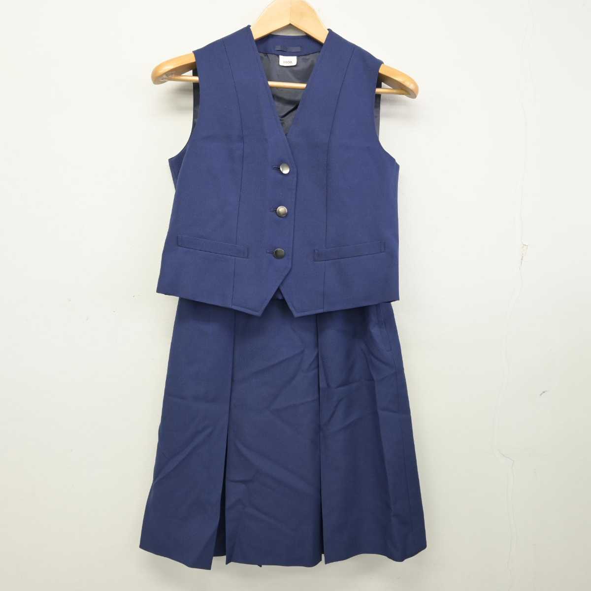 【中古】神奈川県 白鳥中学校 女子制服 3点 (ブレザー・ベスト・スカート) sf059467