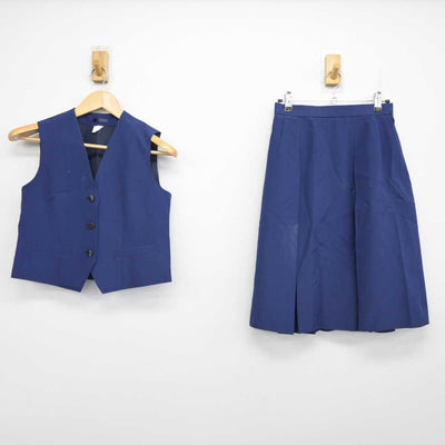 【中古】神奈川県 白鳥中学校 女子制服 2点 (ベスト・スカート) sf059468