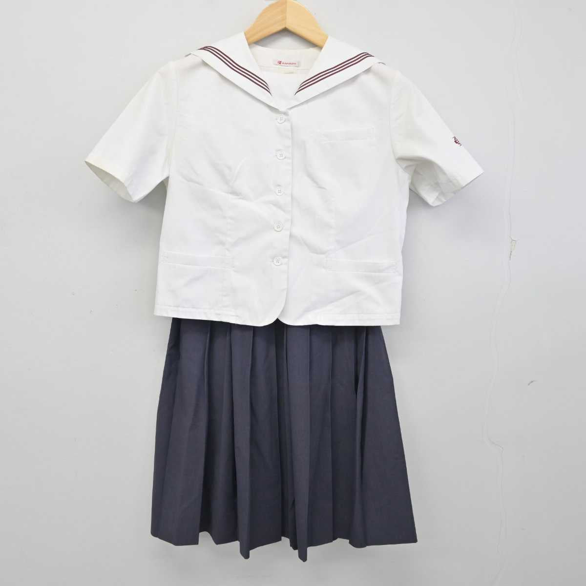 【中古】東京都 戸越台中学校 女子制服 3点 (セーラー服・スカート) sf059470