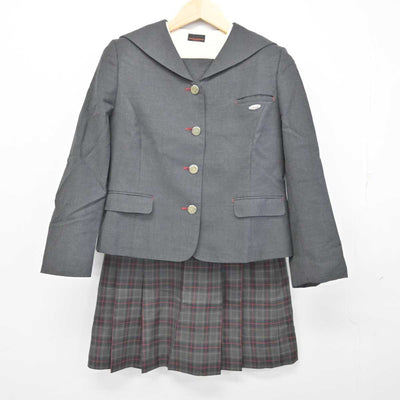 【中古】東京都 安田学園中学校 女子制服 4点 (ブレザー・シャツ・スカート) sf059471