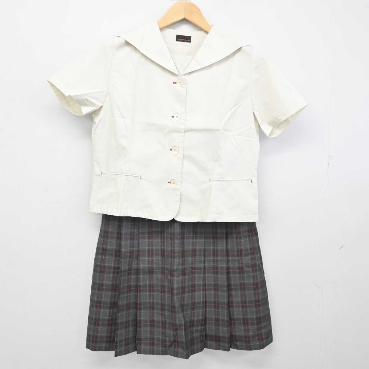 【中古】東京都 安田学園中学校 女子制服 2点 (セーラー服・スカート) sf059473