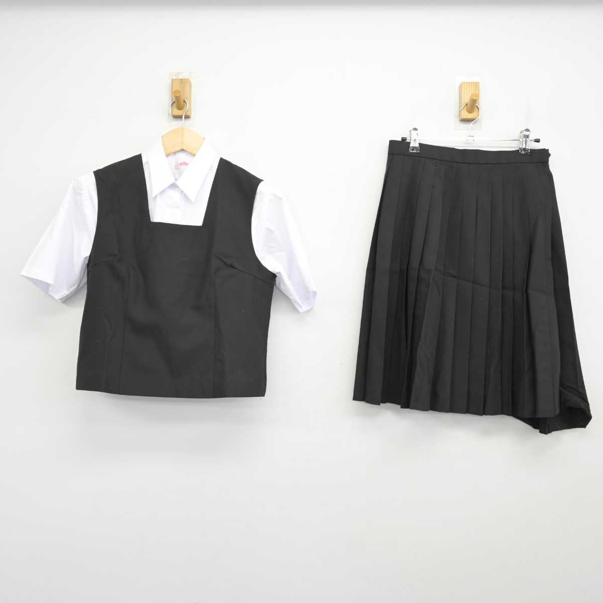 【中古】香川県 高松第一高等学校 女子制服 3点 (ベスト・シャツ・スカート) sf059476