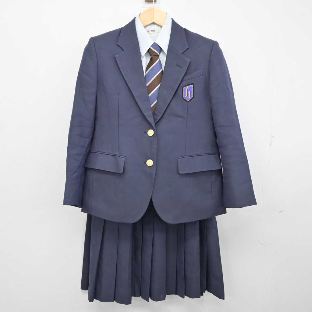 【中古】広島県 広島国際学院高等学校 女子制服 5点 (ブレザー・シャツ・スカート) sf059479