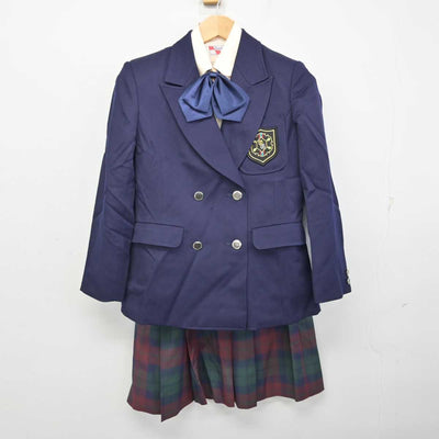 【中古】神奈川県 大西学園高等学校 女子制服 5点 (ブレザー・ベスト・シャツ・スカート) sf059485