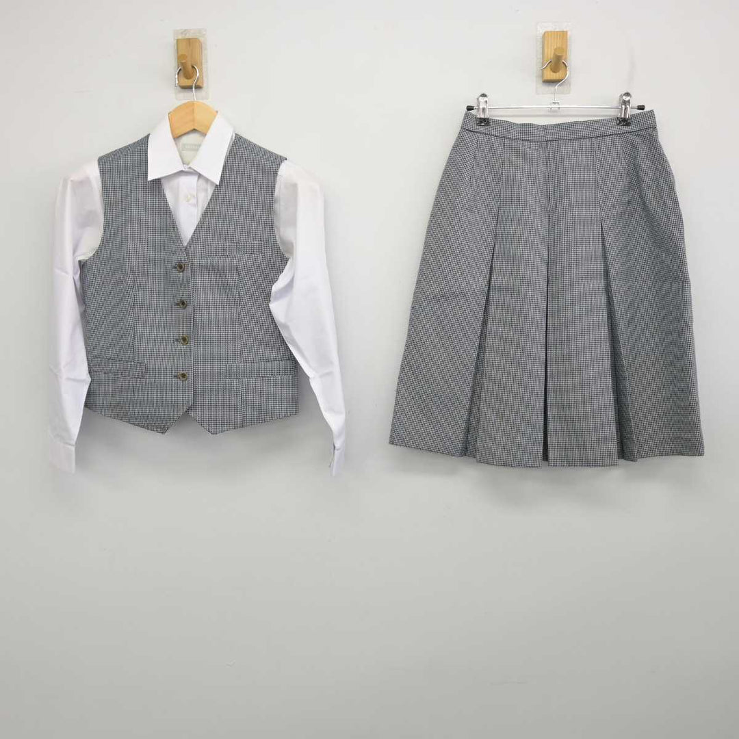 【中古】千葉県 千葉西高等学校 女子制服 3点 (ベスト・シャツ・スカート) sf059495 | 中古制服通販パレイド