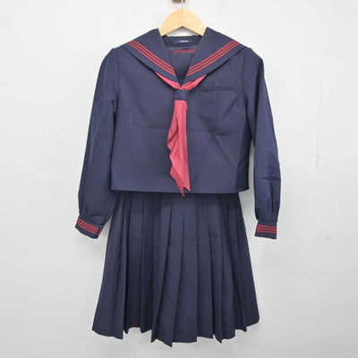 【中古】埼玉県 所沢市立美原中学校 女子制服 3点 (セーラー服・スカート) sf059497