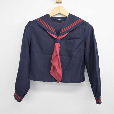 【中古】埼玉県 所沢市立美原中学校 女子制服 3点 (セーラー服・スカート) sf059497