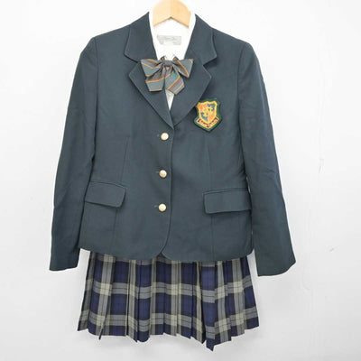 【中古】福岡県 西南学院高等学校 女子制服 5点 (ブレザー・ニット・シャツ・スカート) sf059509