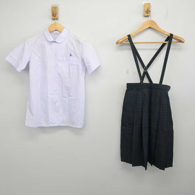 【中古】栃木県 上河内中学校 女子制服 2点 (シャツ・スカート) sf059514