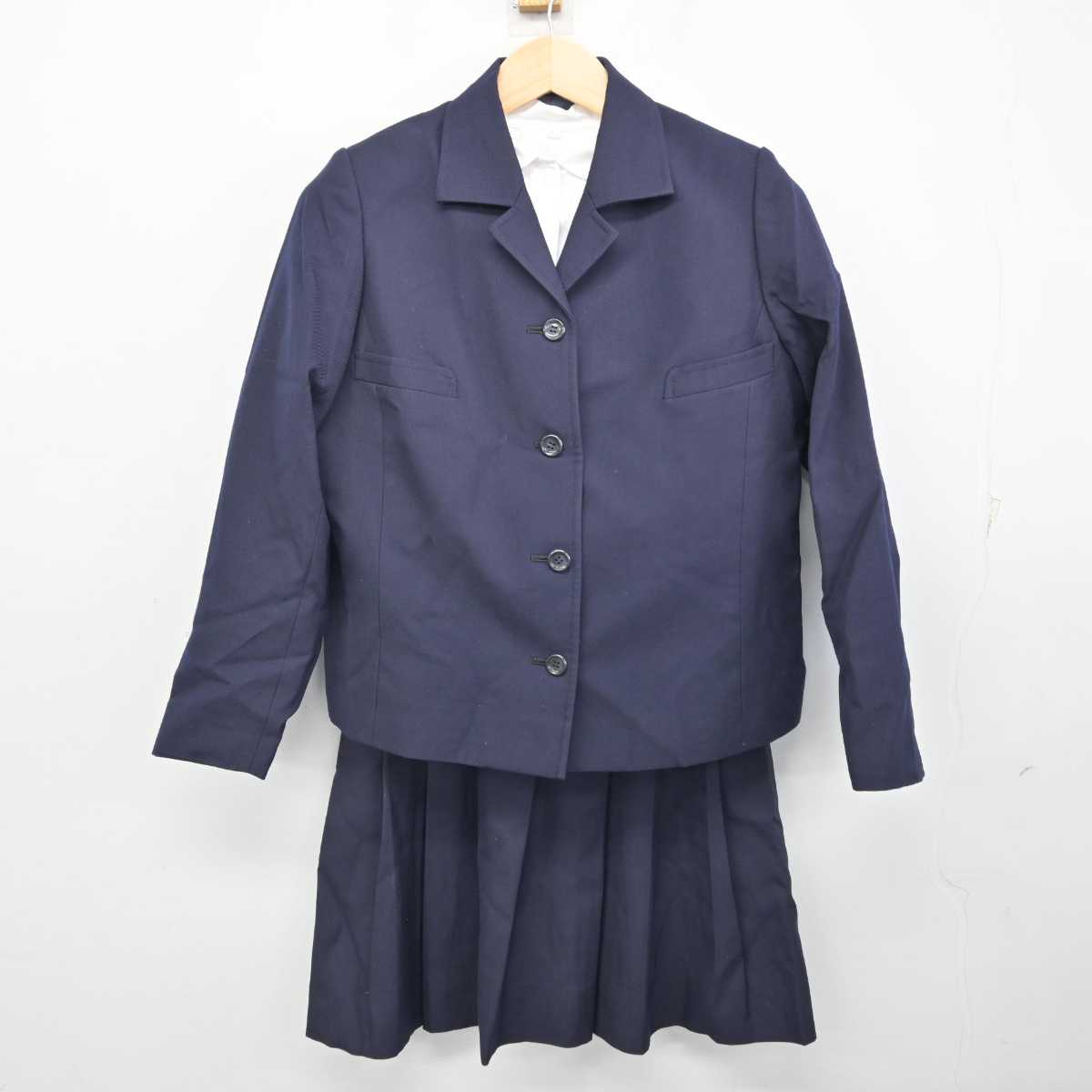 【中古】東京都 女子美術大学付属高等学校 女子制服 4点 (ブレザー・ベスト・シャツ・スカート) sf059521