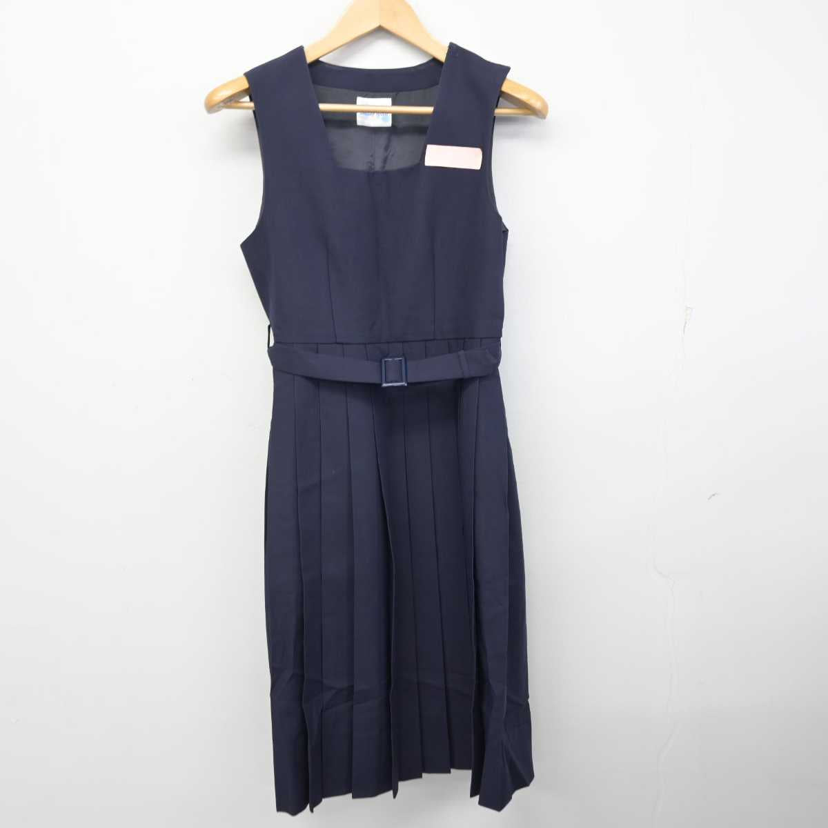 【中古】福岡県 粕屋中学校 女子制服 3点 (セーラー服・ジャンパースカート) sf059522