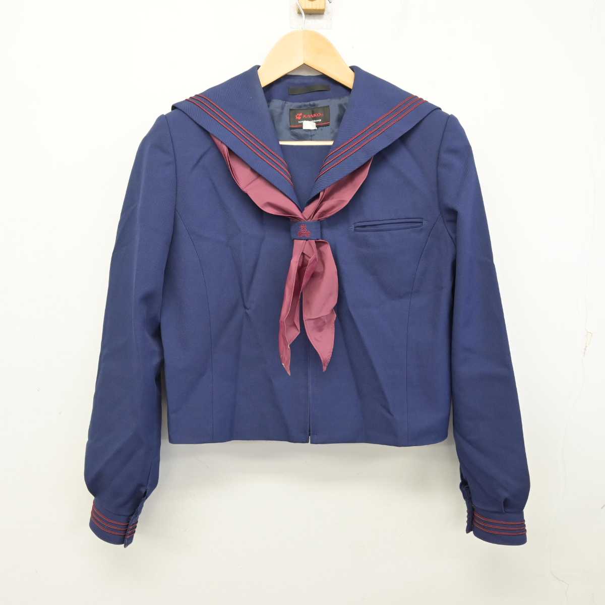 【中古】千葉県 八街市立八街中学校 女子制服 3点 (セーラー服・スカート) sf059550