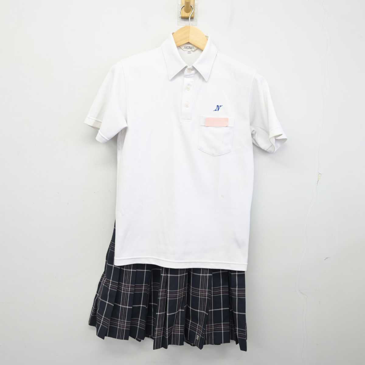 【中古】大阪府 長野中学校 女子制服 2点 (シャツ・スカート) sf059562