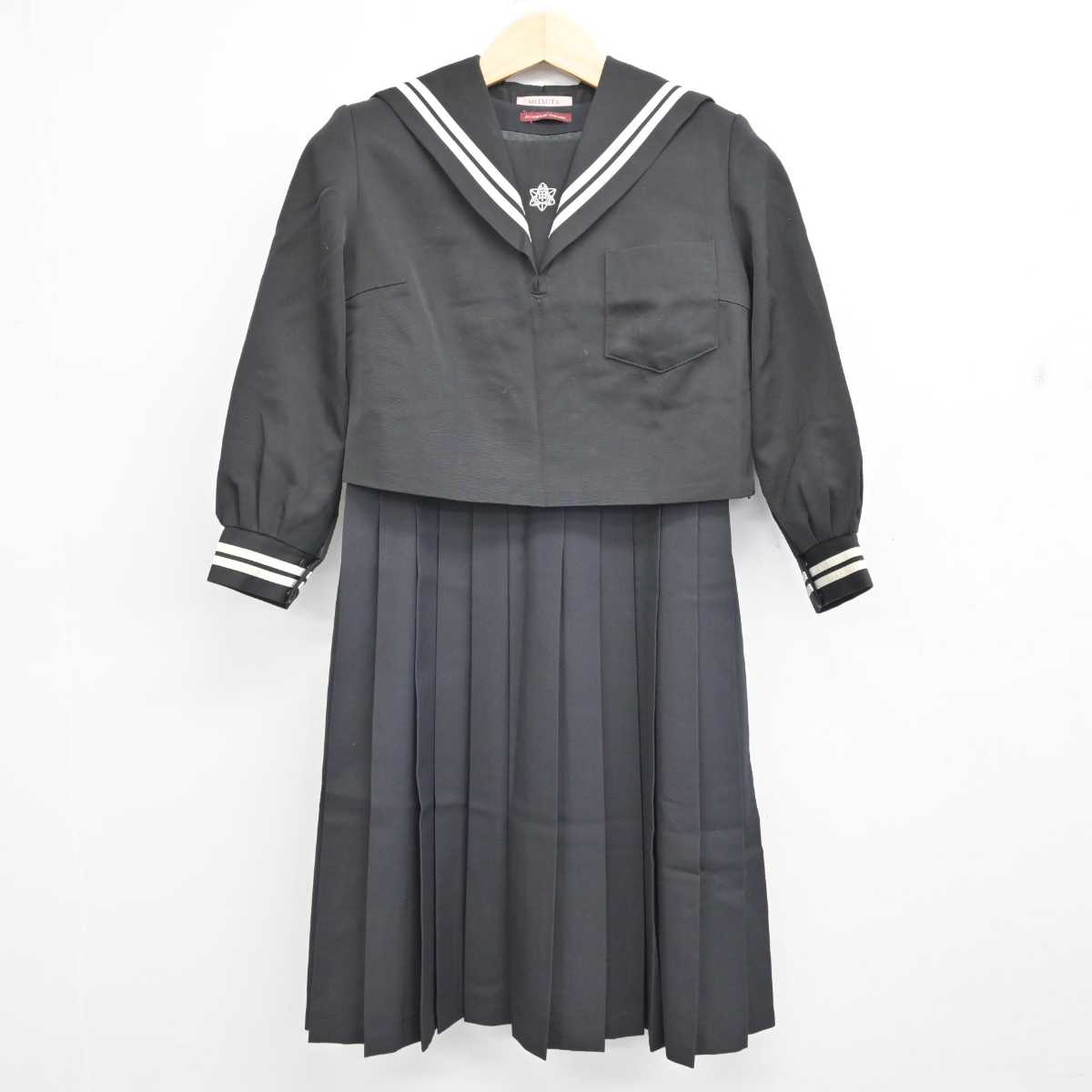 【中古】熊本県 長洲町立長洲中学校 女子制服 2点 (セーラー服・ジャンパースカート) sf059569