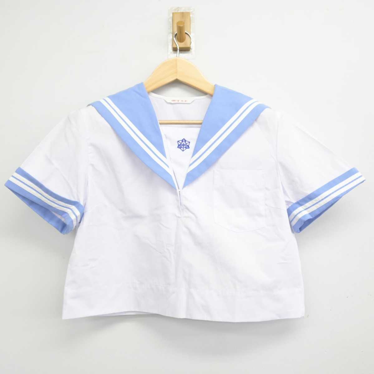 【中古】熊本県 長洲町立長洲中学校 女子制服 3点 (セーラー服・セーラー服・スカート) sf059570