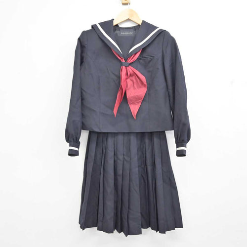 【中古】千葉県 八街北中学校 女子制服 3点（セーラー服・スカート 