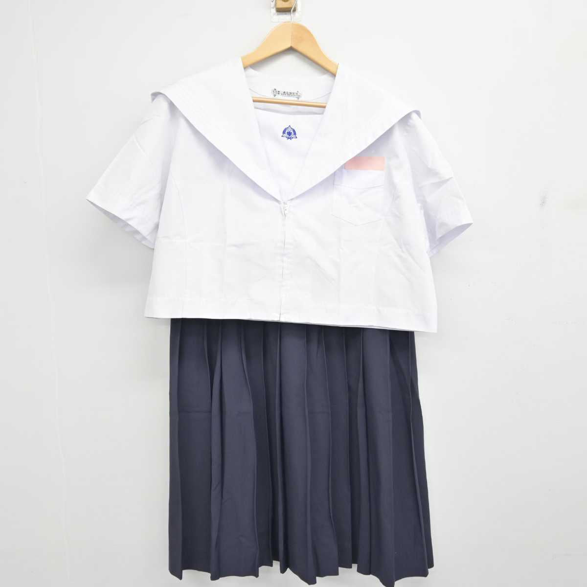 【中古】福岡県 後藤寺中学校 女子制服 3点 (セーラー服・スカート) sf059584