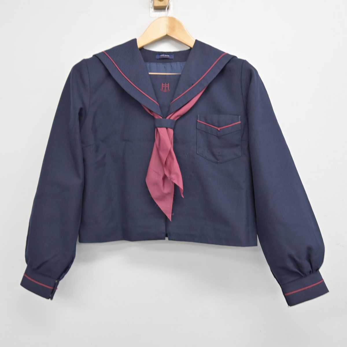 【中古】鹿児島県 薩摩川内市立川内北中学校 女子制服 3点 (セーラー服・ジャンパースカート) sf059585