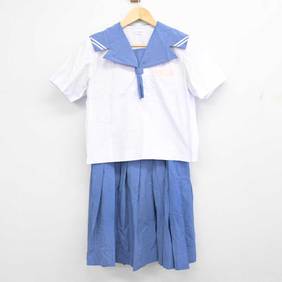 【中古】沖縄県 沖縄市立コザ中学校 女子制服 3点 (セーラー服・スカート) sf059589