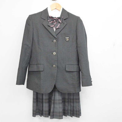 【中古】静岡県 日本大学三島高等学校/旧制服 女子制服 5点 (ブレザー・ニット・シャツ・スカート) sf059592