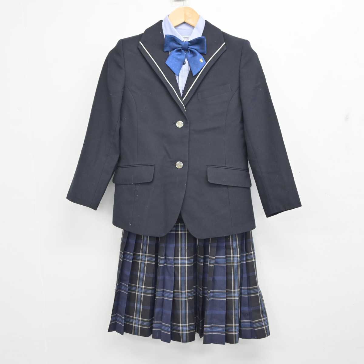 【中古】福岡県 志免東中学校 女子制服 4点 (ブレザー・シャツ・スカート) sf059598