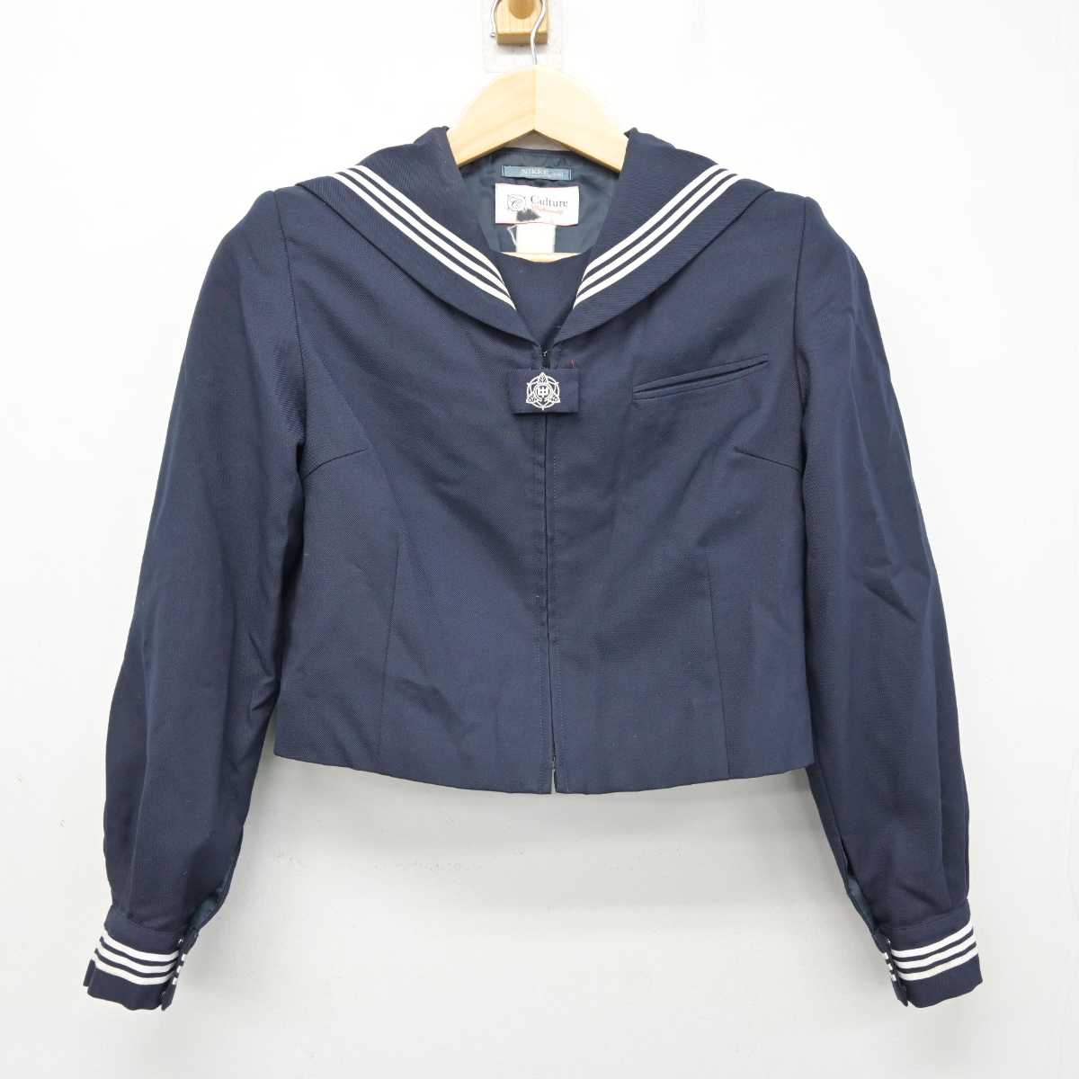 【中古】埼玉県 さいたま市立大谷中学校 女子制服 2点 (セーラー服・ニット) sf059606