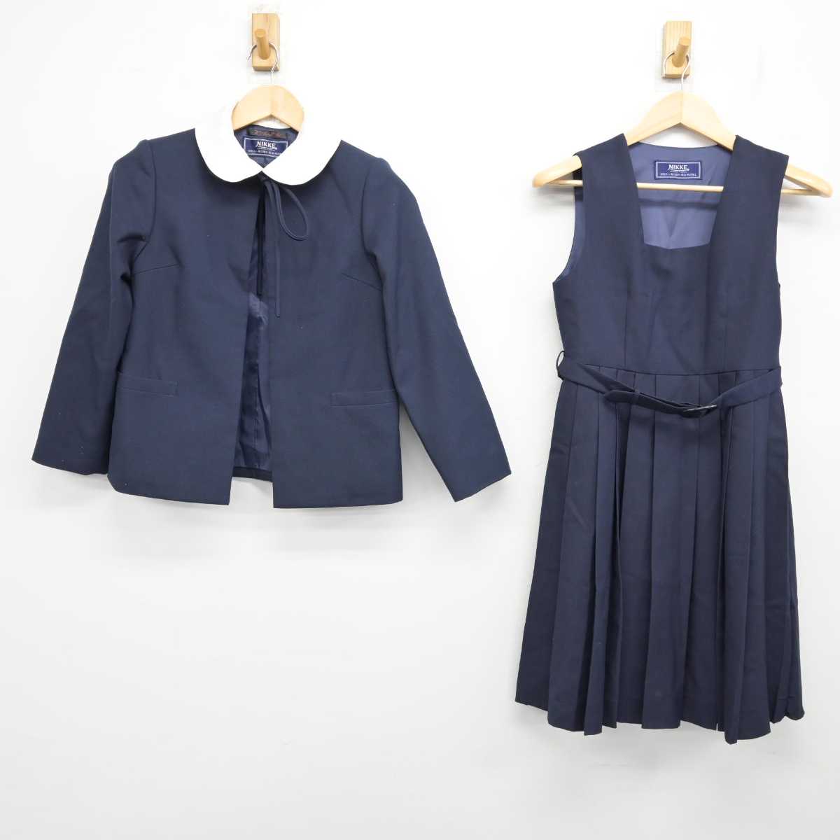 【中古】埼玉県 鴻巣市立川里中学校 女子制服 3点 (ブレザー・ジャンパースカート・スカート) sf059611