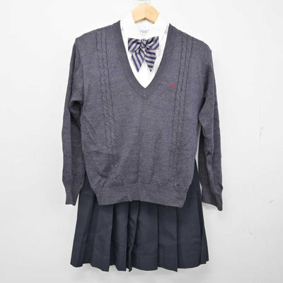 【中古】静岡県 静岡北高等学校 女子制服 5点 (ブレザー・ニット・シャツ・スカート) sf059616