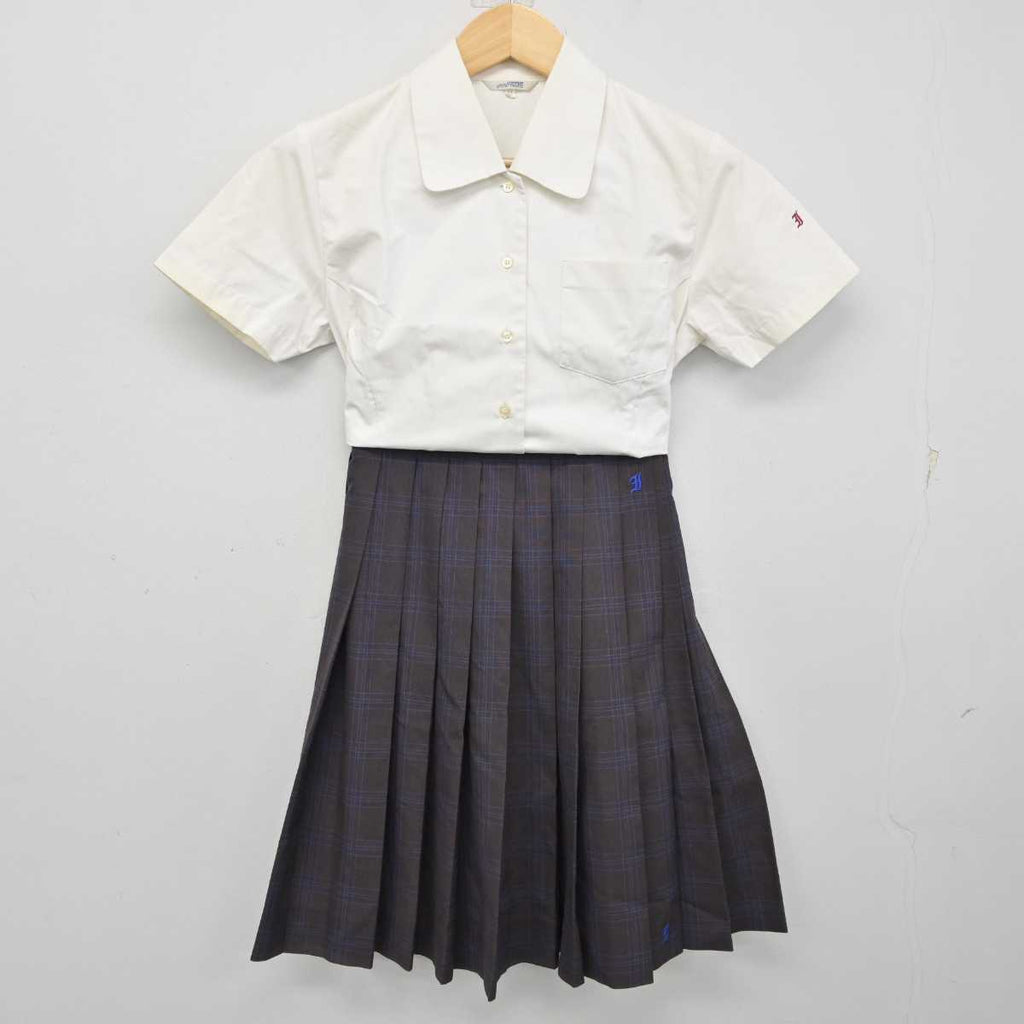 【中古】愛知県 岩倉総合高等学校 女子制服 3点 (シャツ・スカート) sf059624